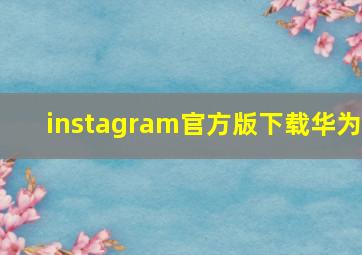 instagram官方版下载华为