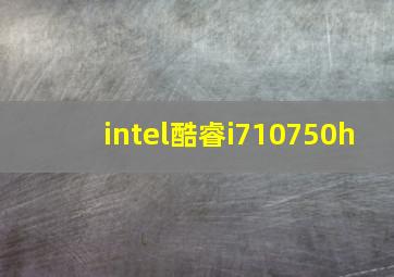 intel酷睿i710750h