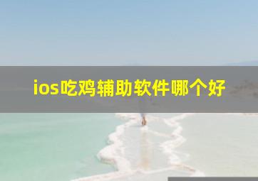 ios吃鸡辅助软件哪个好