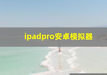 ipadpro安卓模拟器