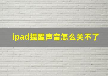 ipad提醒声音怎么关不了