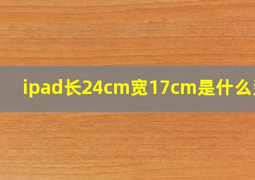 ipad长24cm宽17cm是什么型号