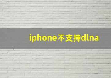 iphone不支持dlna