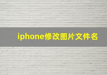 iphone修改图片文件名