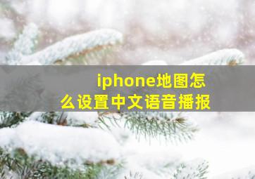 iphone地图怎么设置中文语音播报