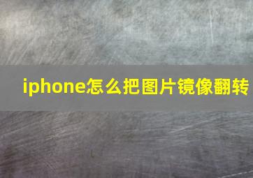 iphone怎么把图片镜像翻转