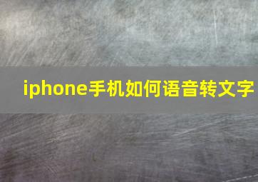 iphone手机如何语音转文字