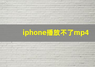 iphone播放不了mp4