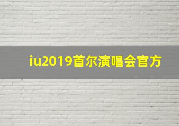 iu2019首尔演唱会官方