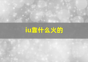 iu靠什么火的