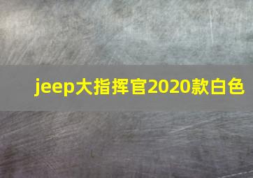 jeep大指挥官2020款白色