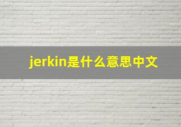 jerkin是什么意思中文