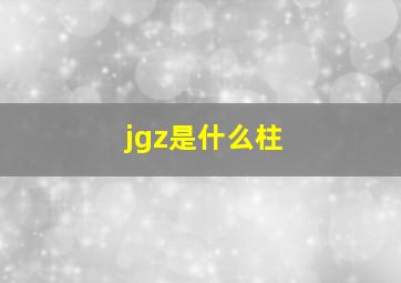 jgz是什么柱