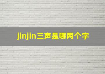 jinjin三声是哪两个字