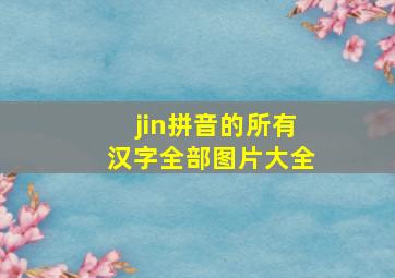 jin拼音的所有汉字全部图片大全