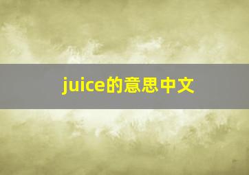 juice的意思中文