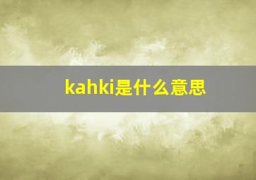 kahki是什么意思