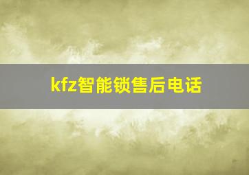 kfz智能锁售后电话