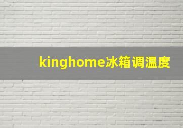 kinghome冰箱调温度