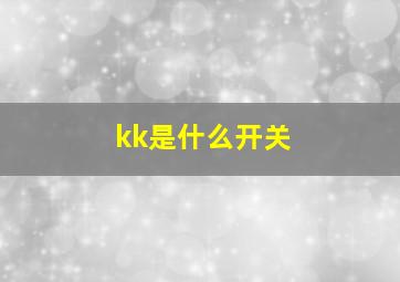 kk是什么开关