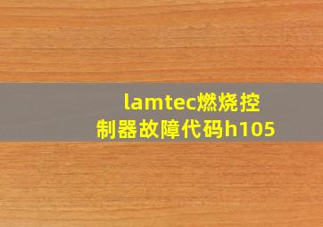 lamtec燃烧控制器故障代码h105