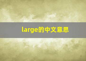 large的中文意思