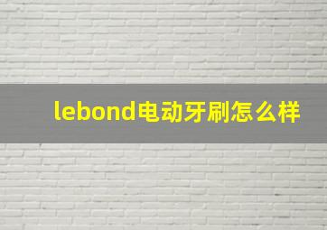 lebond电动牙刷怎么样