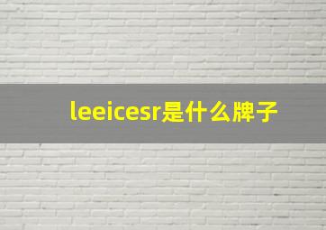 leeicesr是什么牌子