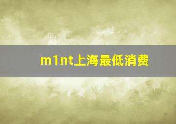 m1nt上海最低消费