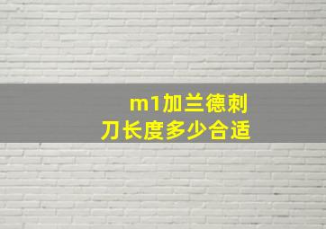 m1加兰德刺刀长度多少合适