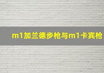 m1加兰德步枪与m1卡宾枪