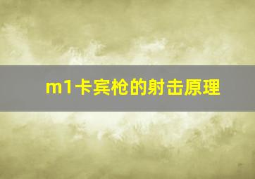 m1卡宾枪的射击原理