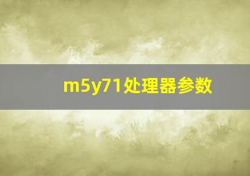 m5y71处理器参数