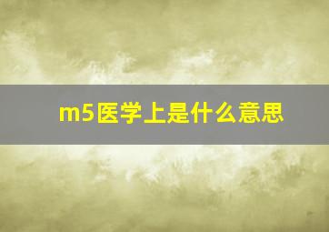 m5医学上是什么意思