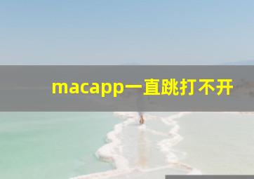 macapp一直跳打不开