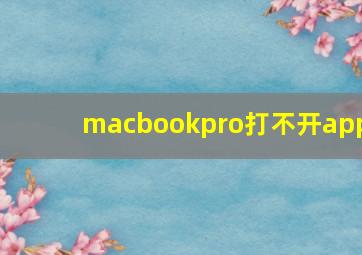 macbookpro打不开app