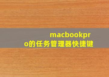 macbookpro的任务管理器快捷键