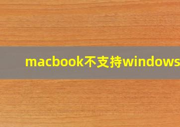 macbook不支持windows文件