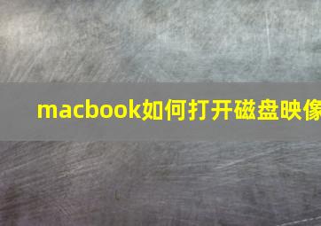 macbook如何打开磁盘映像