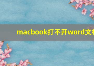 macbook打不开word文档