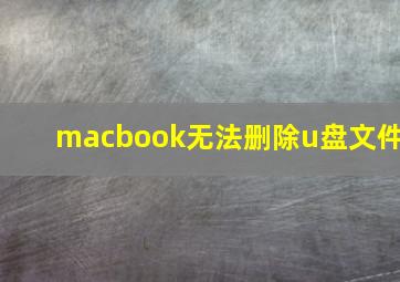 macbook无法删除u盘文件