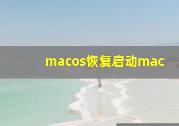 macos恢复启动mac