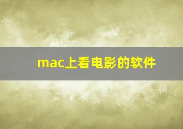 mac上看电影的软件