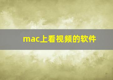 mac上看视频的软件