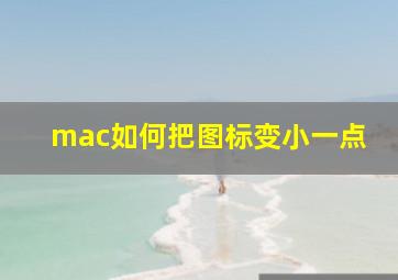 mac如何把图标变小一点