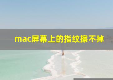 mac屏幕上的指纹擦不掉