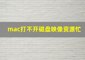 mac打不开磁盘映像资源忙