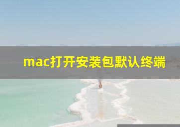 mac打开安装包默认终端