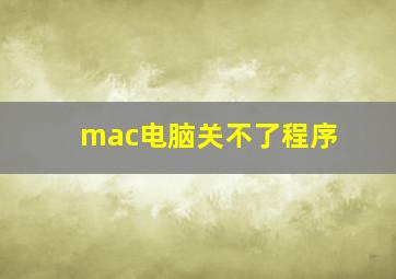 mac电脑关不了程序