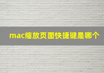 mac缩放页面快捷键是哪个